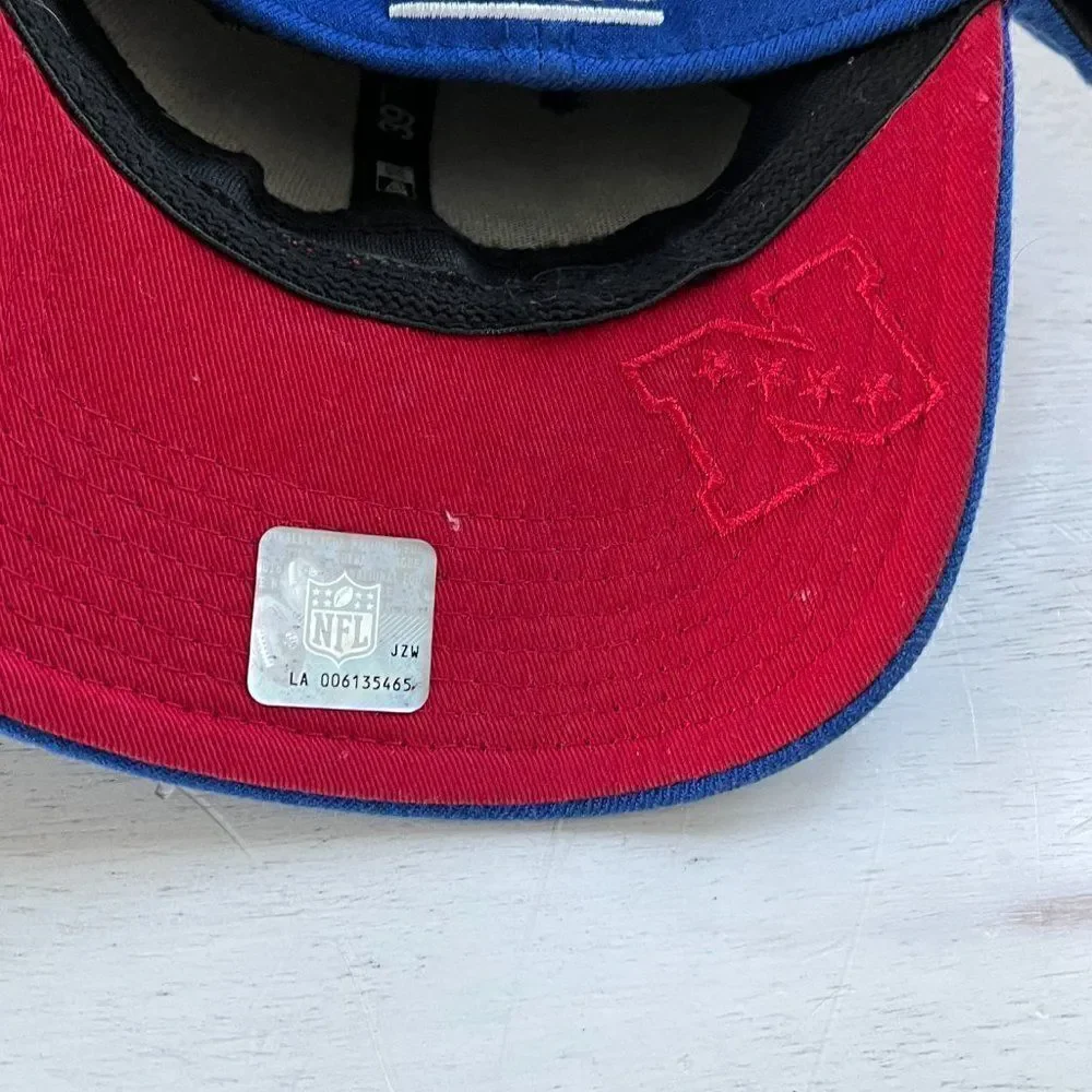 New York Giants Hat Cap Strap Back Blue White NFL Football Adjustable Mens
